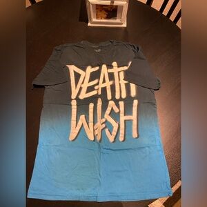 Men's Blue and Black Graphic Tee